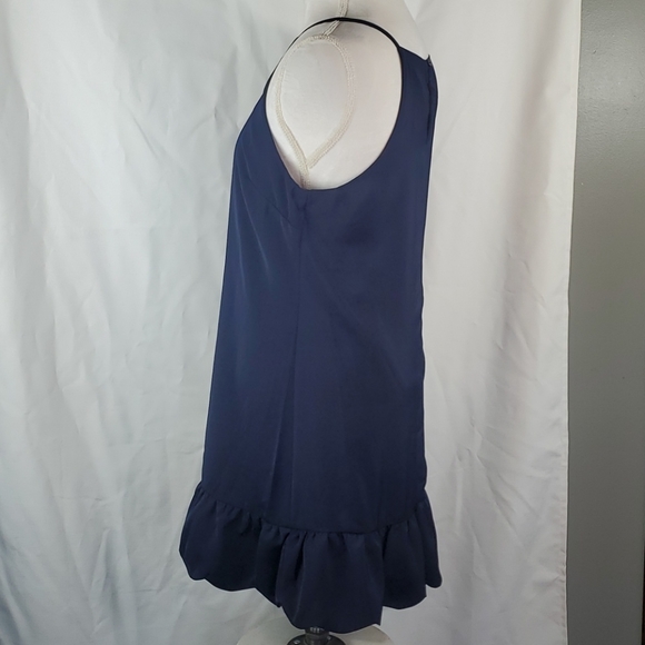 NAVY SUGARLIPS HALTER NECKLINE SHIFT DRESS SIZE MEDIUM - Picture 5 of 11